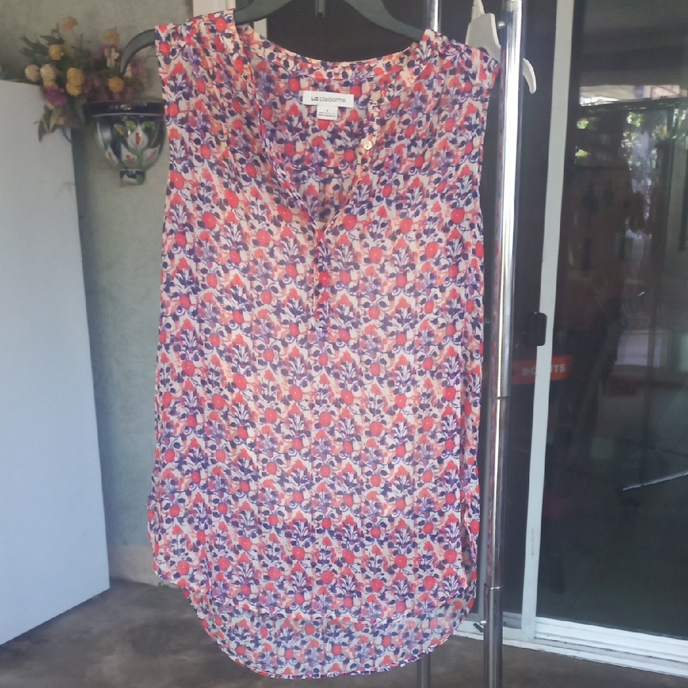 Liz Claiborne Multicolor Floral Top